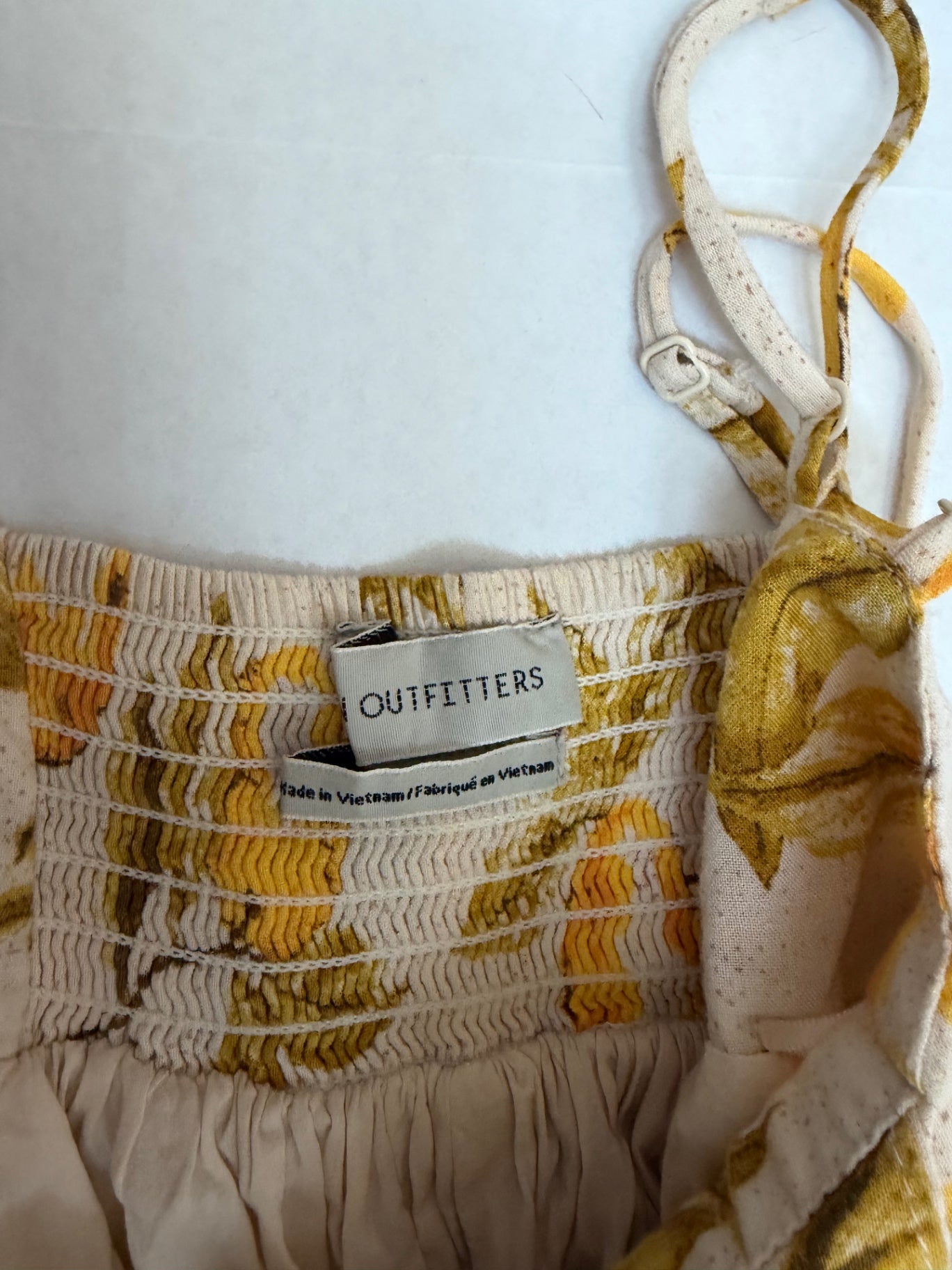 Urban Outfitters Dresses/Rompers Extra Small Beige and yellow Viscose, linen