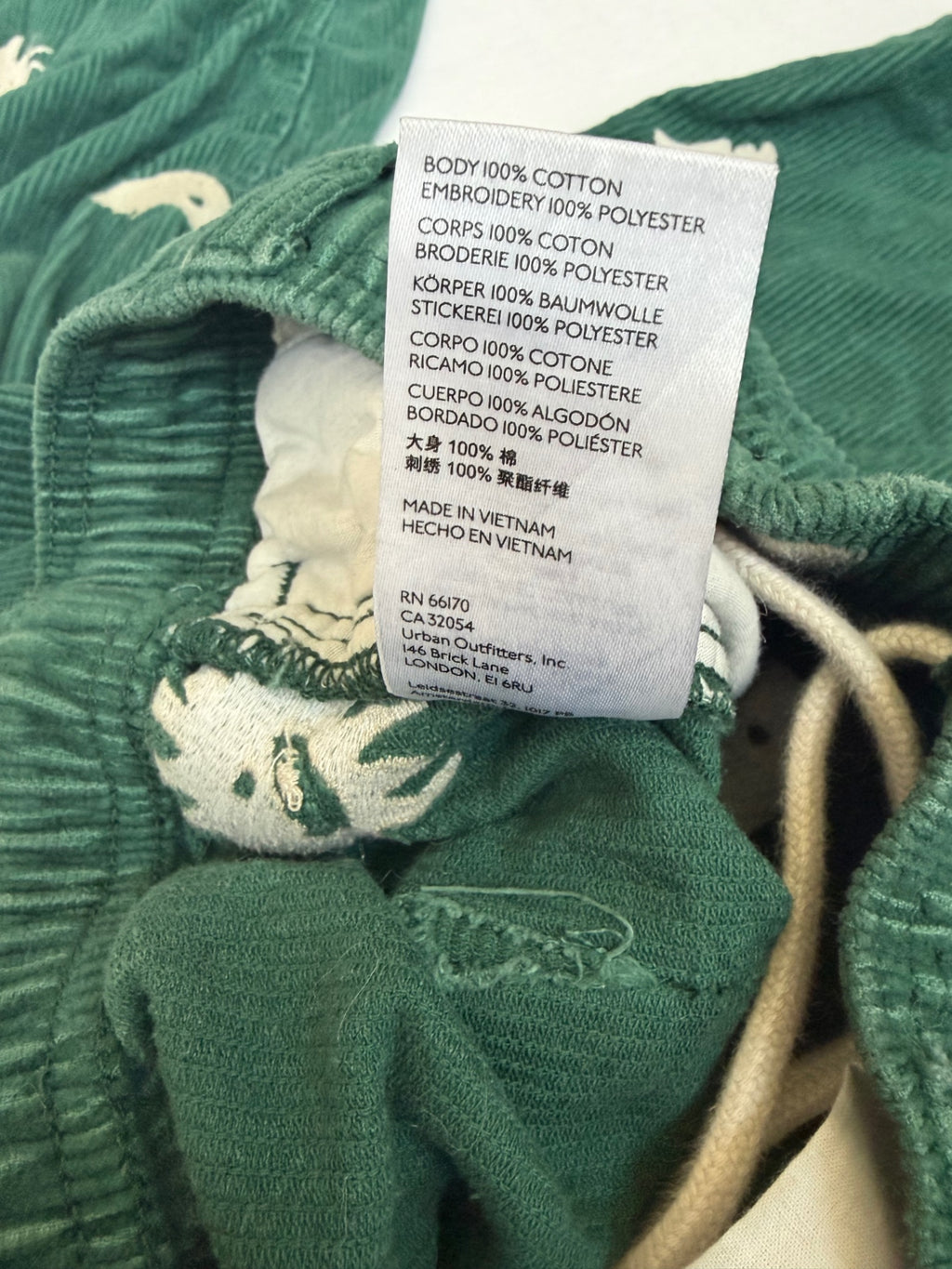 Urban Outfitters Pants Medium Green Corduroy, Cotton, Polyester