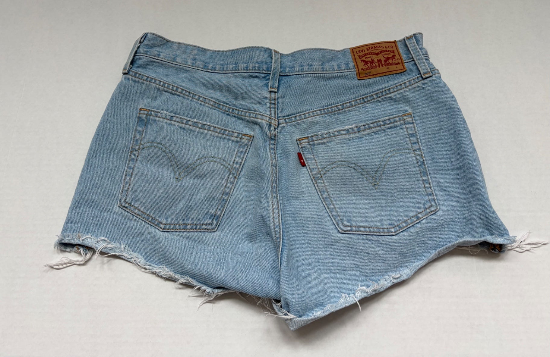 Levi's Shorts Large Light Blue Denim and Cotton
