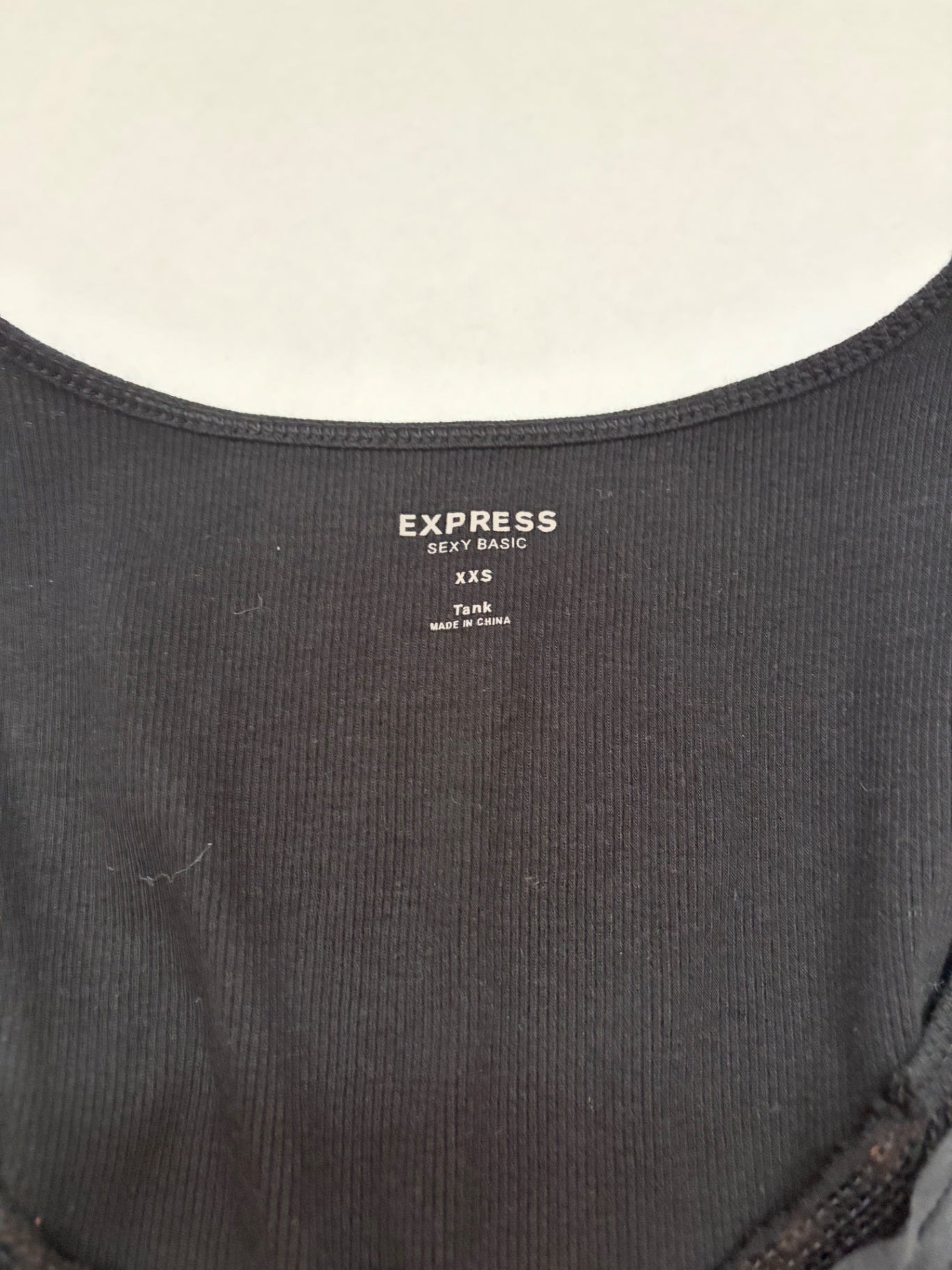 Express Tops Extra Extra Small Black Cotton