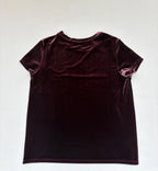 Gap Tops Small Burgundy Velvet, polyester, spandex