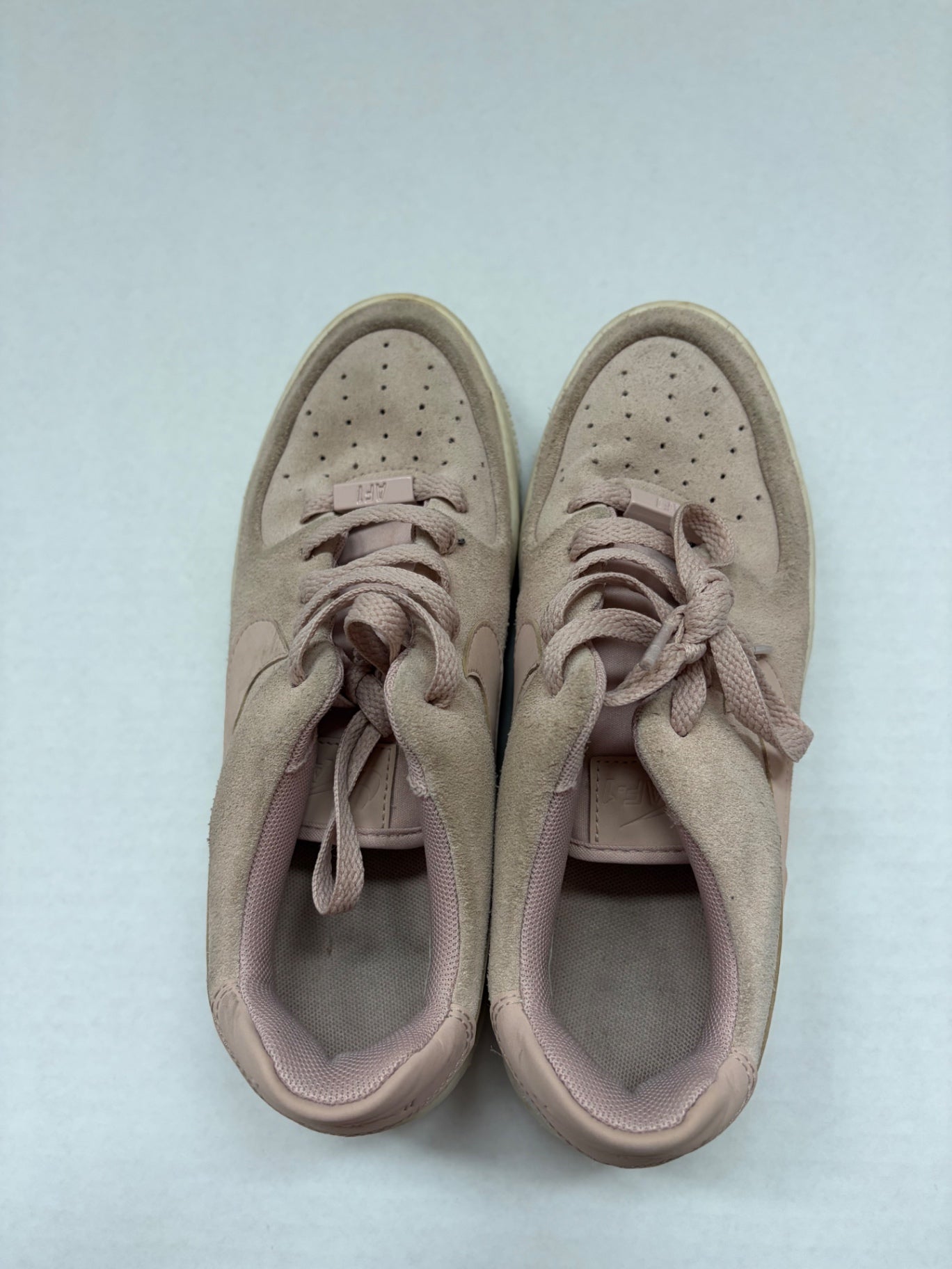 Nike Shoes 7 Beige Pink Suede, synthetic fabric