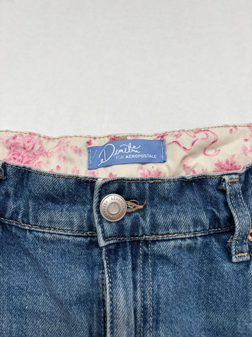 Aeropostale Skirts/Skorts Large Blue Denim and Cotton