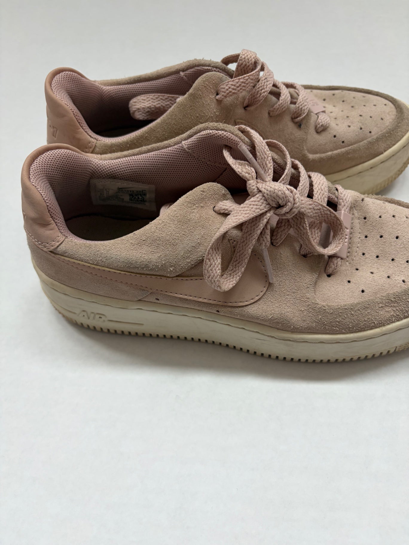 Nike Shoes 7 Beige Pink Suede, synthetic fabric