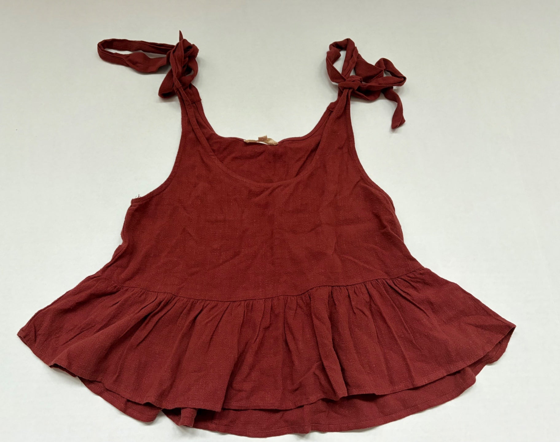 L.A. Hearts Tops Extra Small Red Linen, Viscose