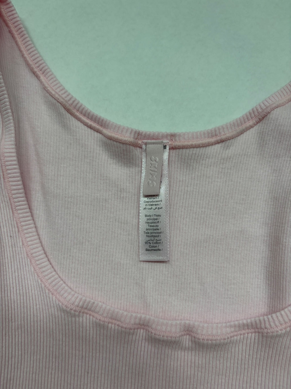 Skims Tops Large Light pink Cotton
