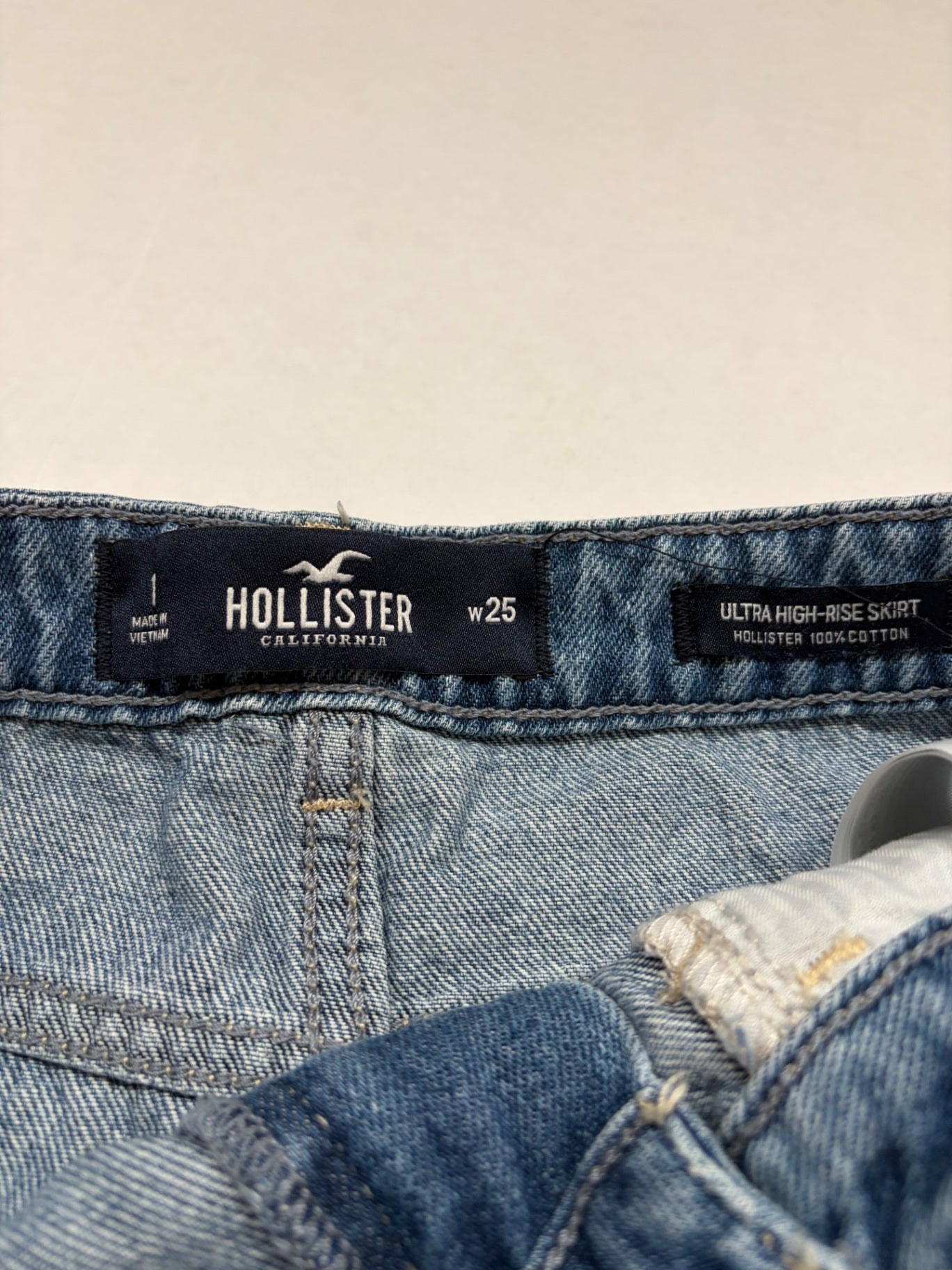Hollister Skirts/Skorts W25 Blue Denim and Cotton