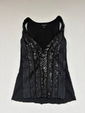 Express Tops Extra Extra Small Black Cotton