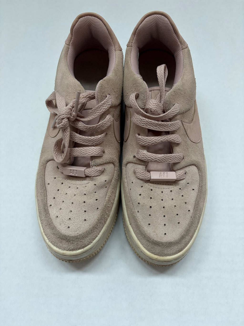 Nike Shoes 7 Beige Pink Suede, synthetic fabric