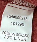 L.A. Hearts Tops Extra Small Red Linen, Viscose