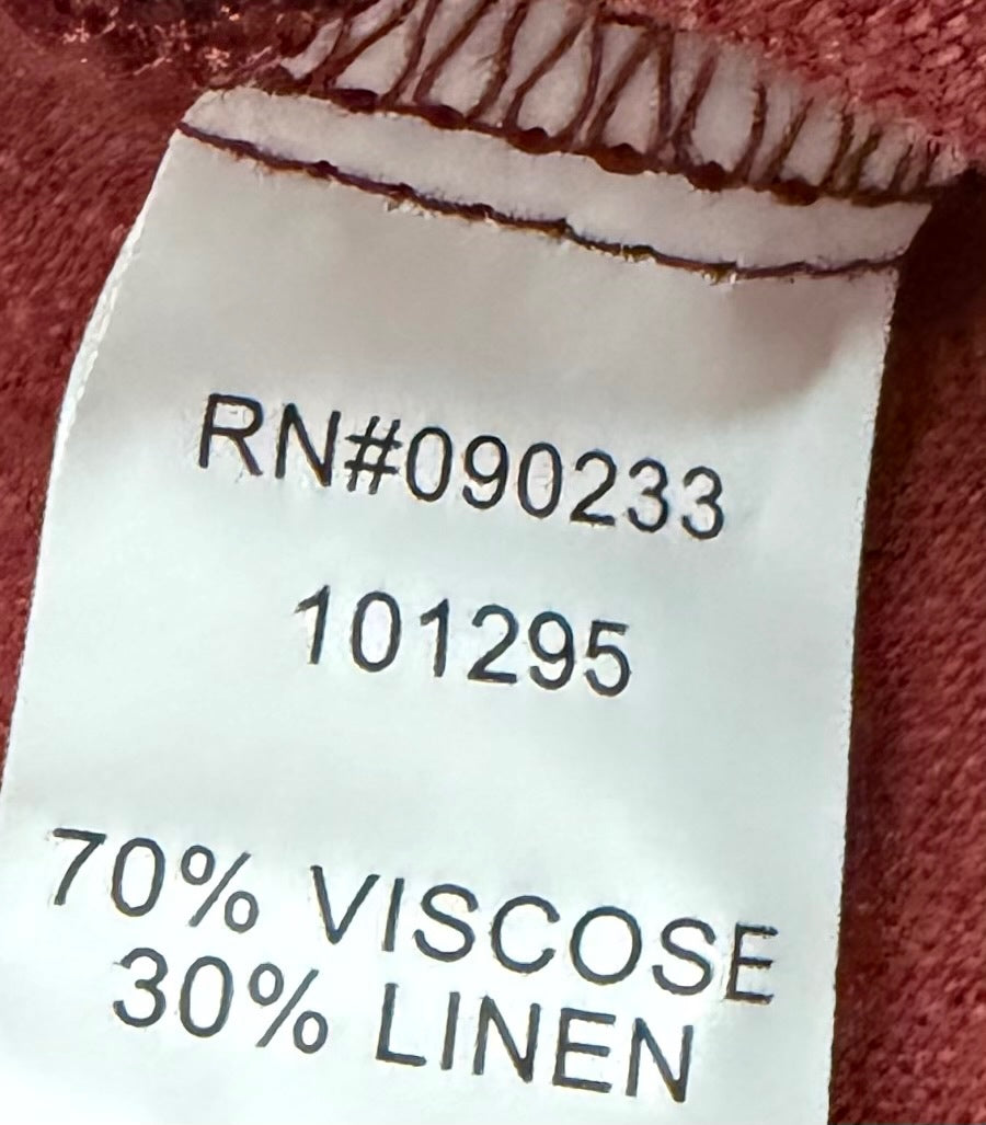 L.A. Hearts Tops Extra Small Red Linen, Viscose