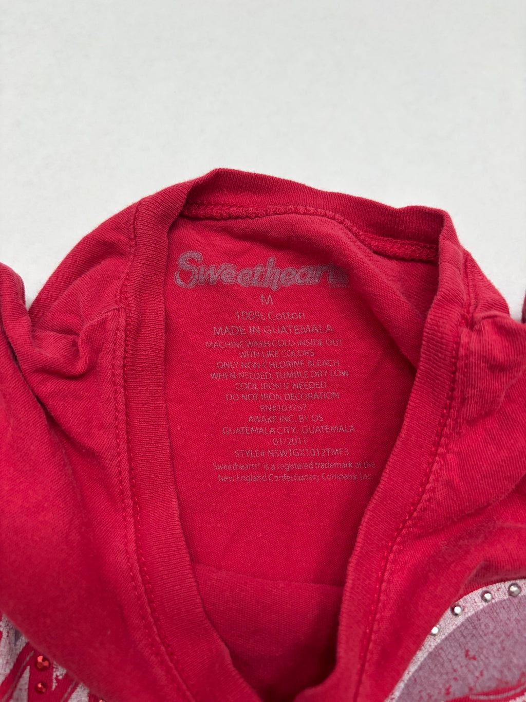 Sweethearts Tops Medium Red and Pink Cotton
