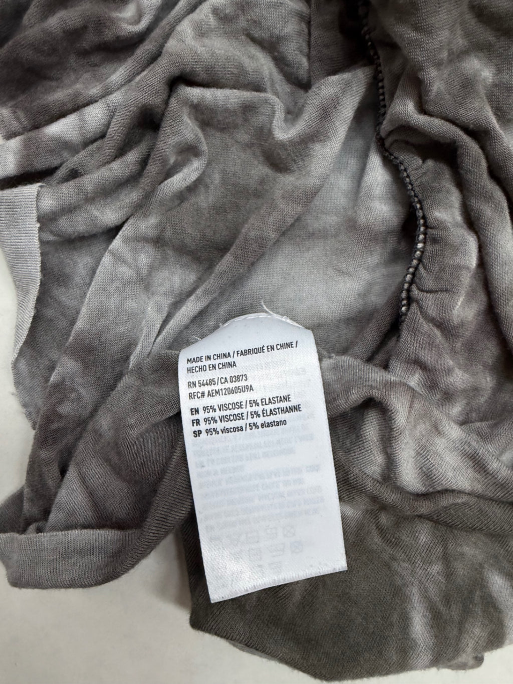 American Eagle Tops Extra Small Gray with black tie-dye pattern Viscose, Elastane