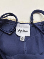 Sky to Moon Tops Small Navy blue Satin, Viscose, Rayon