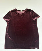 Gap Tops Small Burgundy Velvet, polyester, spandex