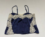 Sky to Moon Tops Small Navy blue Satin, Viscose, Rayon