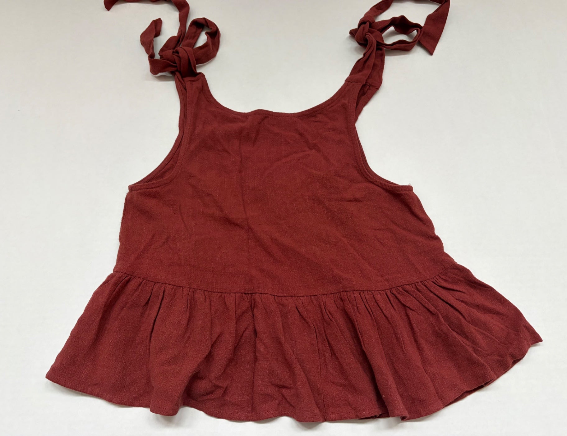 L.A. Hearts Tops Extra Small Red Linen, Viscose