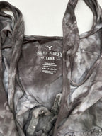 American Eagle Tops Extra Small Gray with black tie-dye pattern Viscose, Elastane