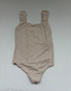 Aerie Tops Extra Small Beige Nylon, Elastane