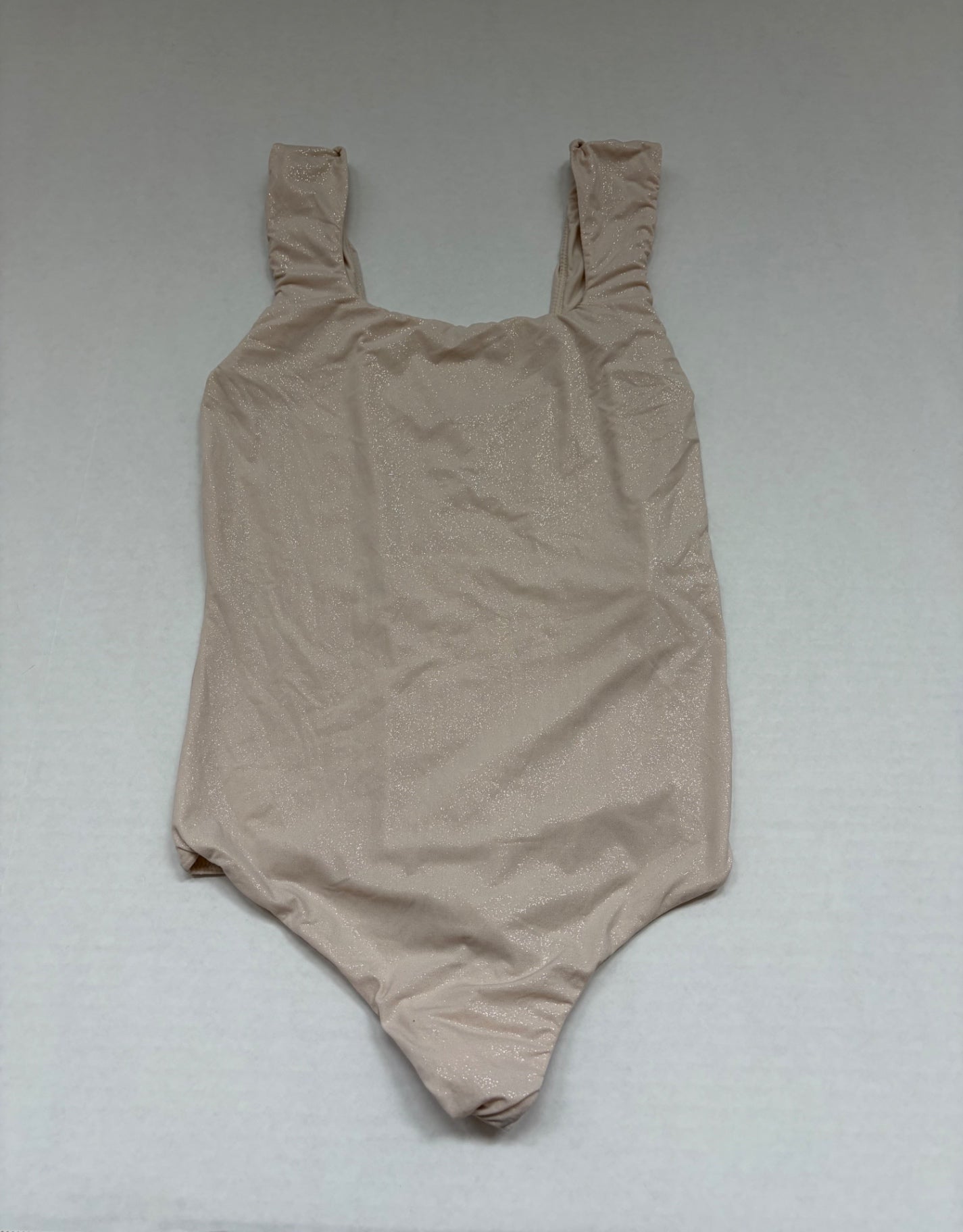Aerie Tops Extra Small Beige Nylon, Elastane