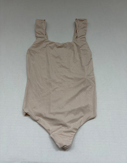 Aerie Tops Extra Small Beige Nylon, Elastane