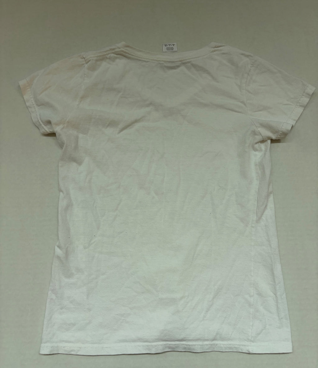 Gildan Tops Small Off-white/cream Cotton