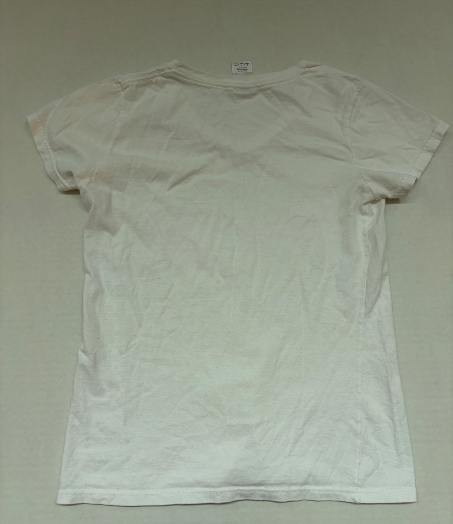 Gildan Tops Small Off-white/cream Cotton
