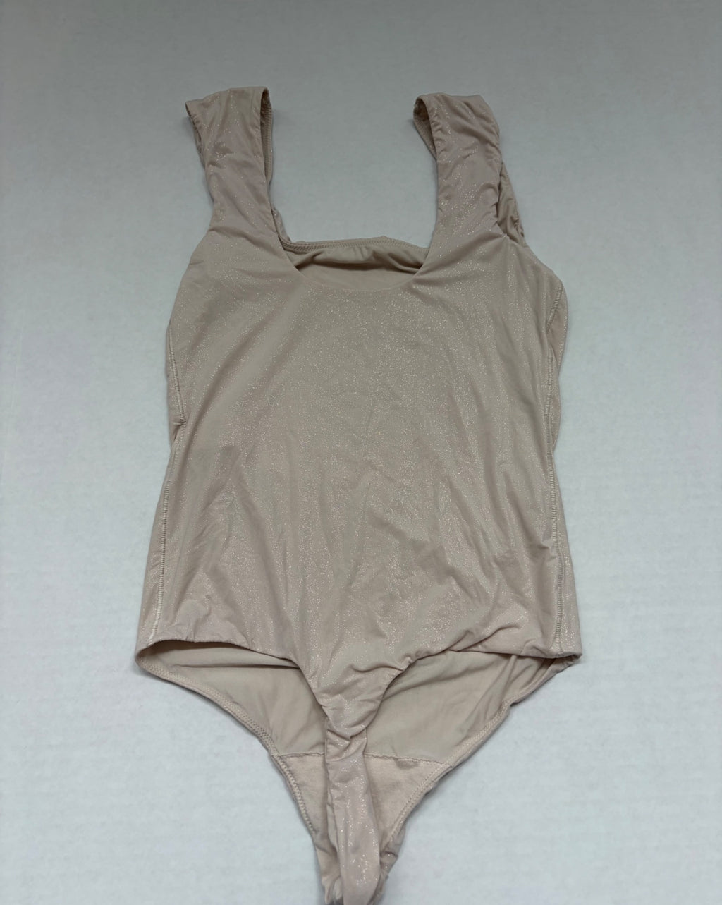 Aerie Tops Extra Small Beige Nylon, Elastane