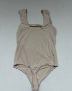 Aerie Tops Extra Small Beige Nylon, Elastane