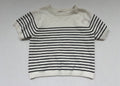 moon & madison Tops Medium Cream and Black Knitted fabric/Cotton/Acrylic