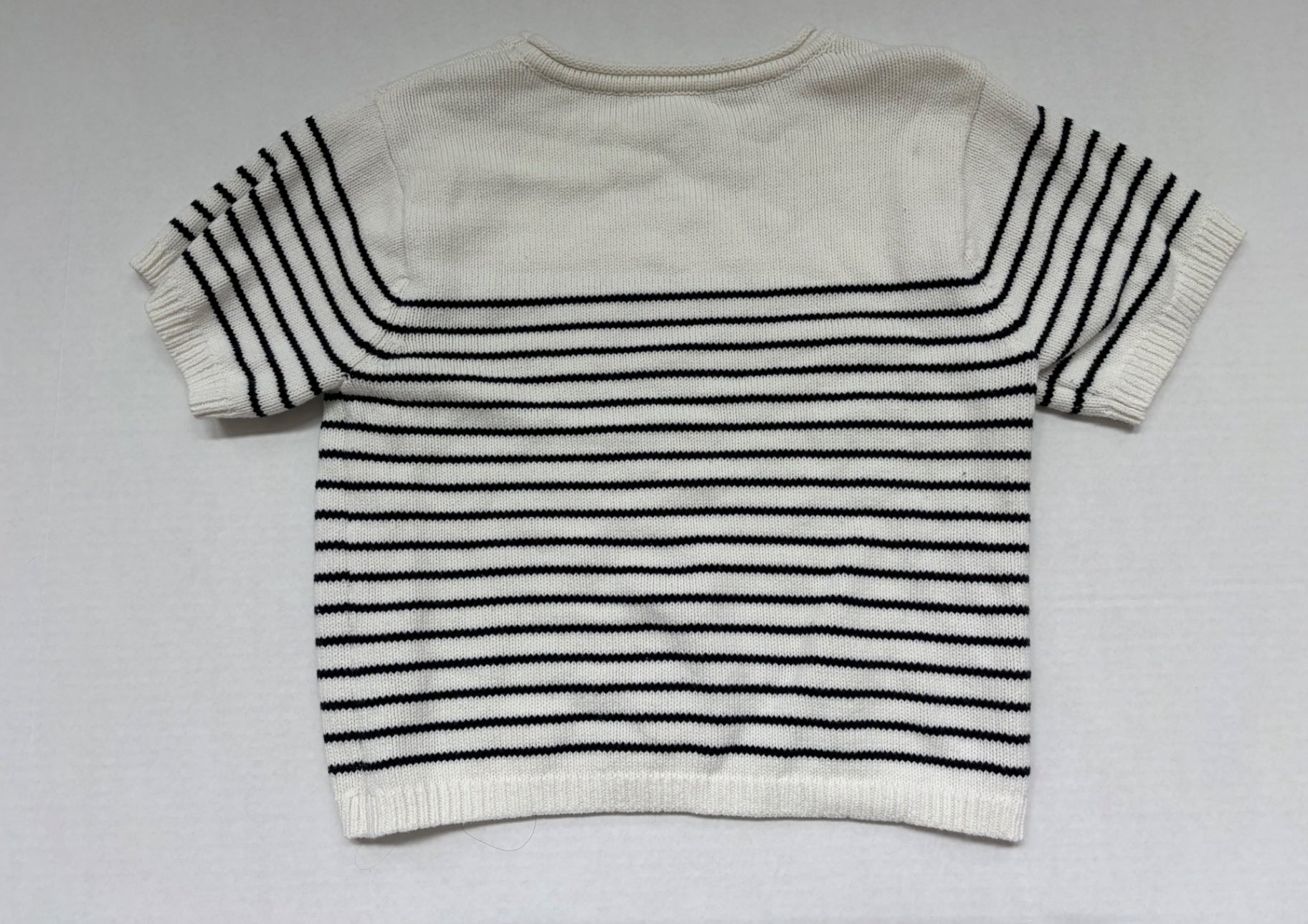 moon & madison Tops Medium Cream and Black Knitted fabric/Cotton/Acrylic