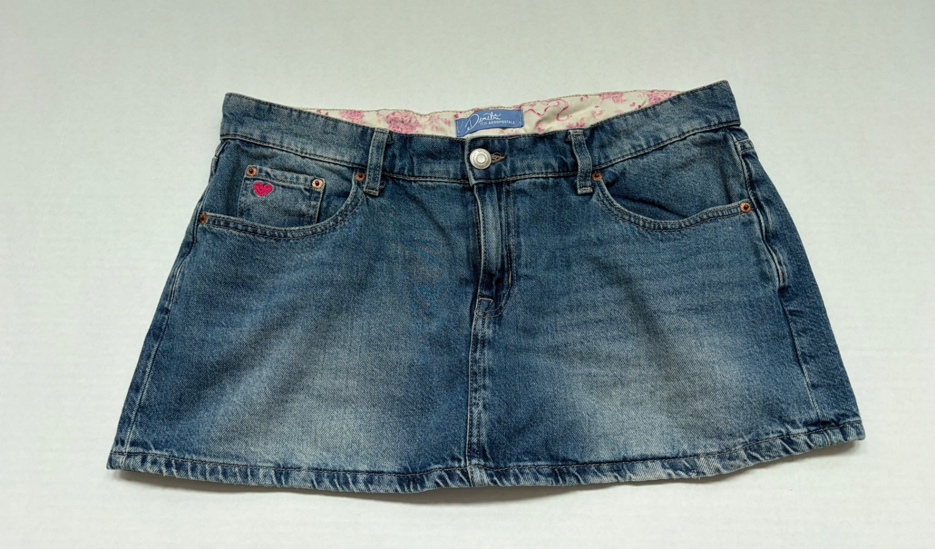 Aeropostale Skirts/Skorts Large Blue Denim and Cotton