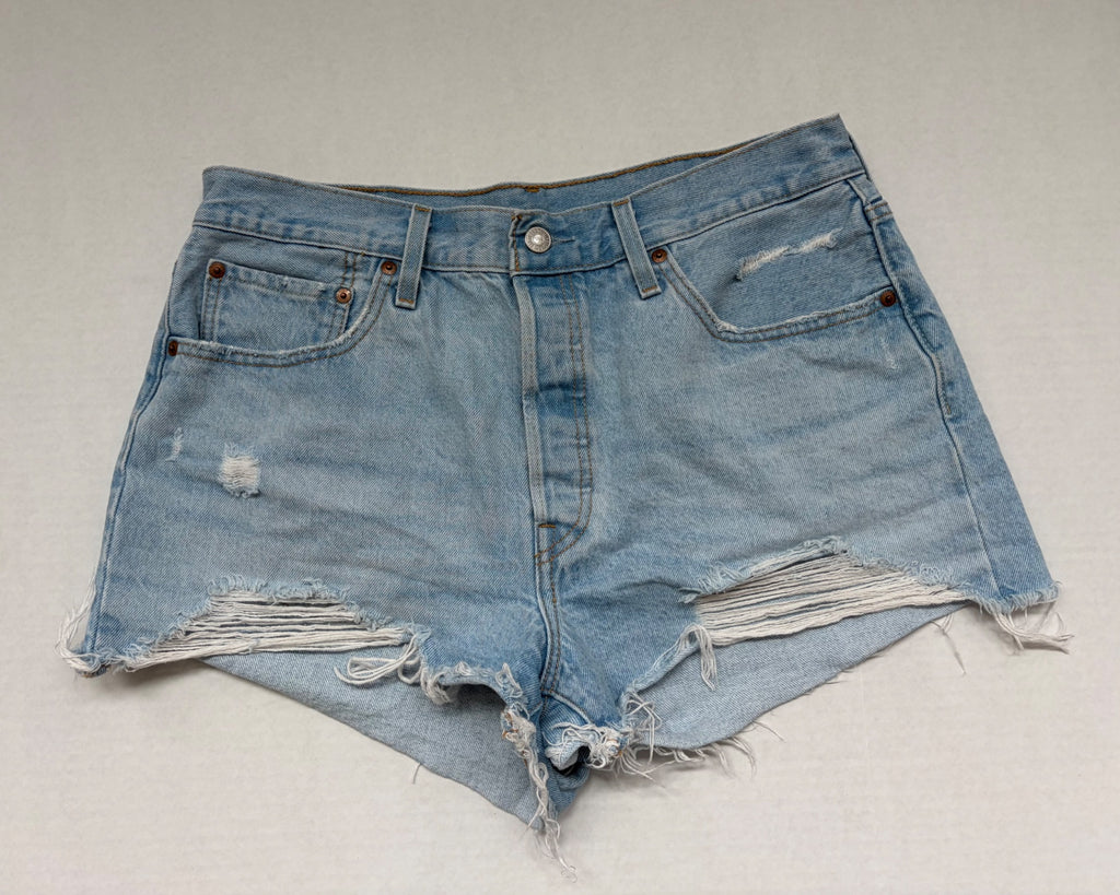 Levi's Shorts Large Light Blue Denim and Cotton