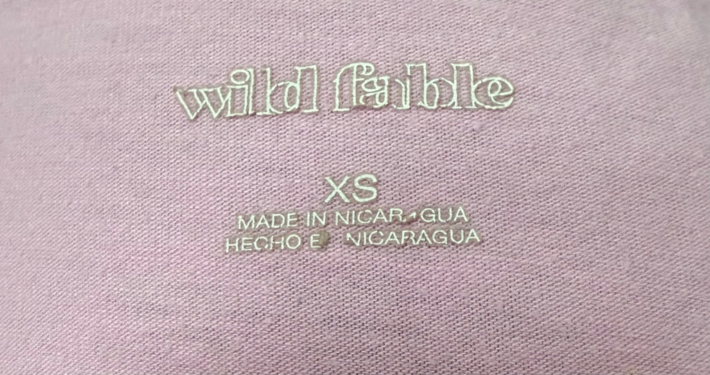 Wild Fable Tops Extra Small Pink Cotton, Recycled Polyester, Spandex