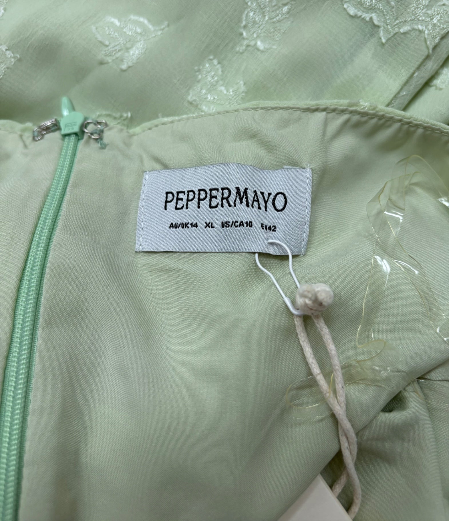 Peppermayo Dress Extra Large Sage green Polyester/Spandex (shell, lining)
