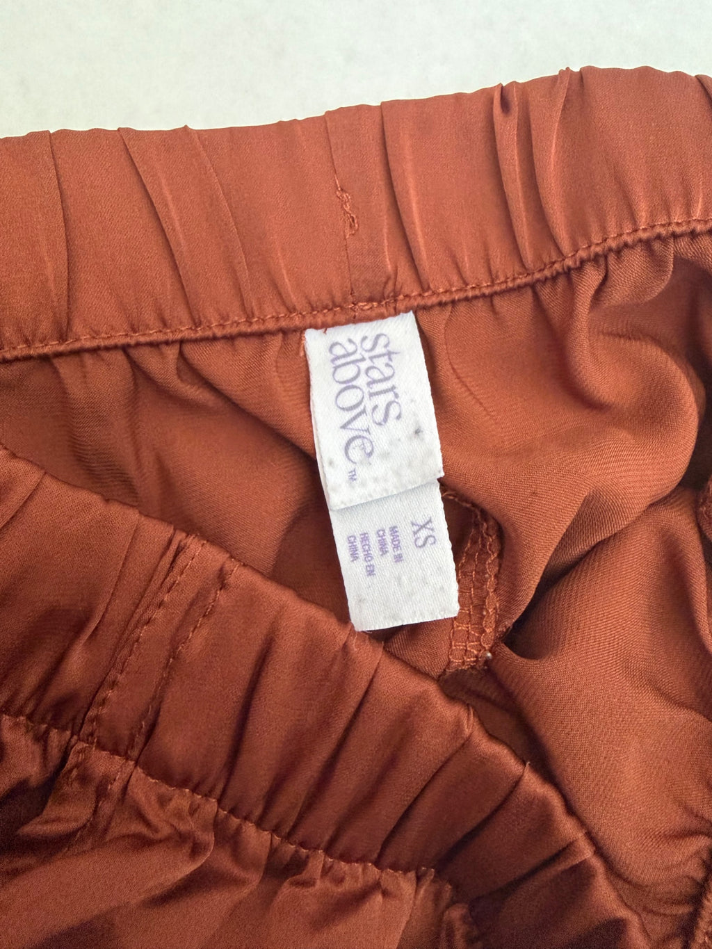 Stars Above Pajamas Small Rust Polyester/spandex
