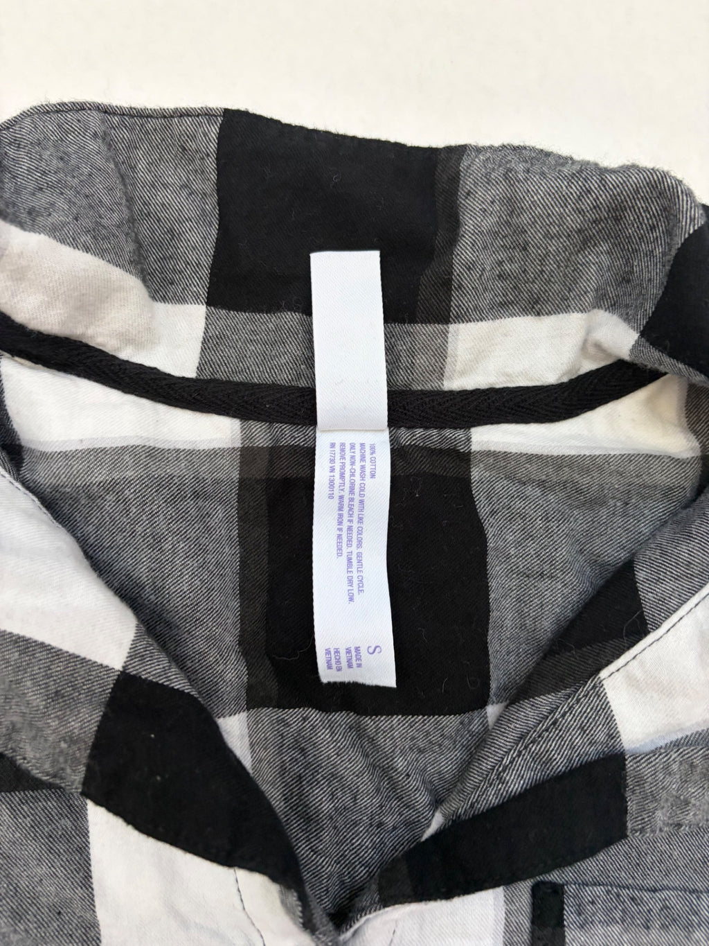 Stars Above Pajamas Small Black, White, Gray Cotton, Flannel