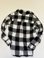Stars Above Pajamas Small Black, White, Gray Cotton, Flannel