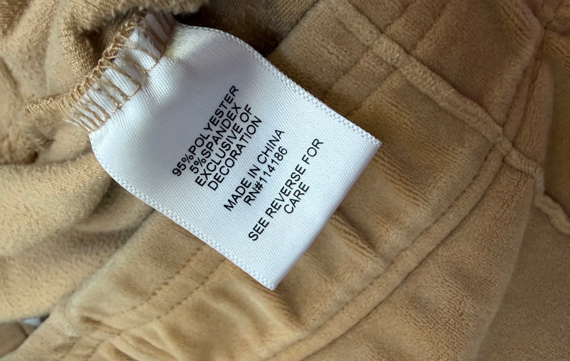 Juicy Couture Pants Extra Small Beige Velvet, polyester, spandex