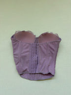 Reoria Tops Extra Small Lavender Polyester, Lace, Elastane