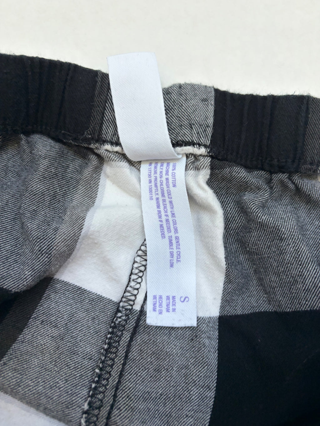 Stars Above Pajamas Small Black, White, Gray Cotton flannel