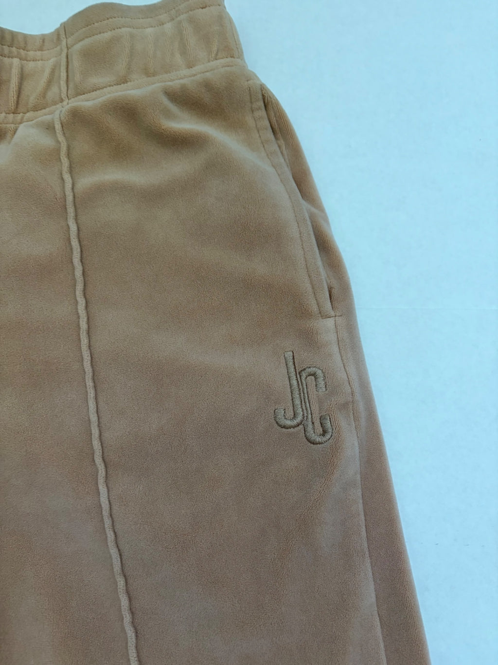 Juicy Couture Pants Extra Small Beige Velvet, polyester, spandex
