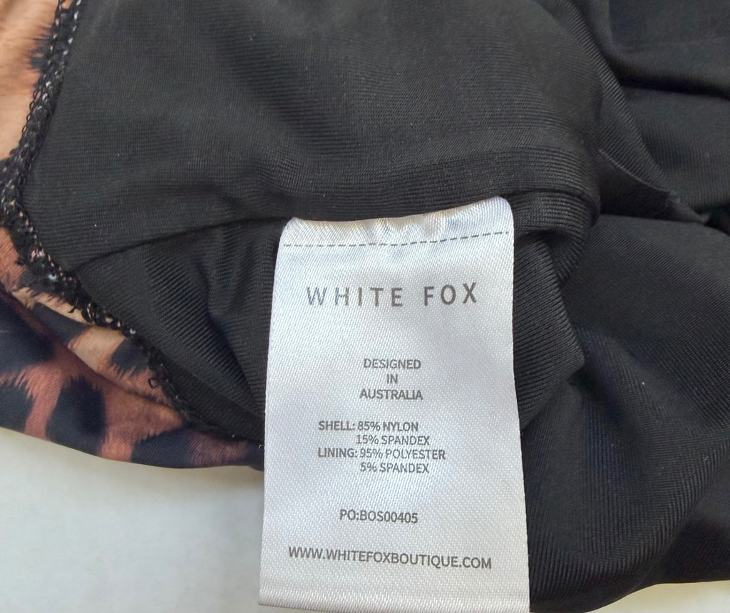 WHITE FOX Tops Extra Extra Small Leopard print (brown, black, tan) Polyester, Spandex, Nylon