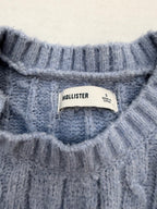 Hollister Sweaters/Cardigans Small Light Blue Knit, Wool Blend, Polyester, Elastane