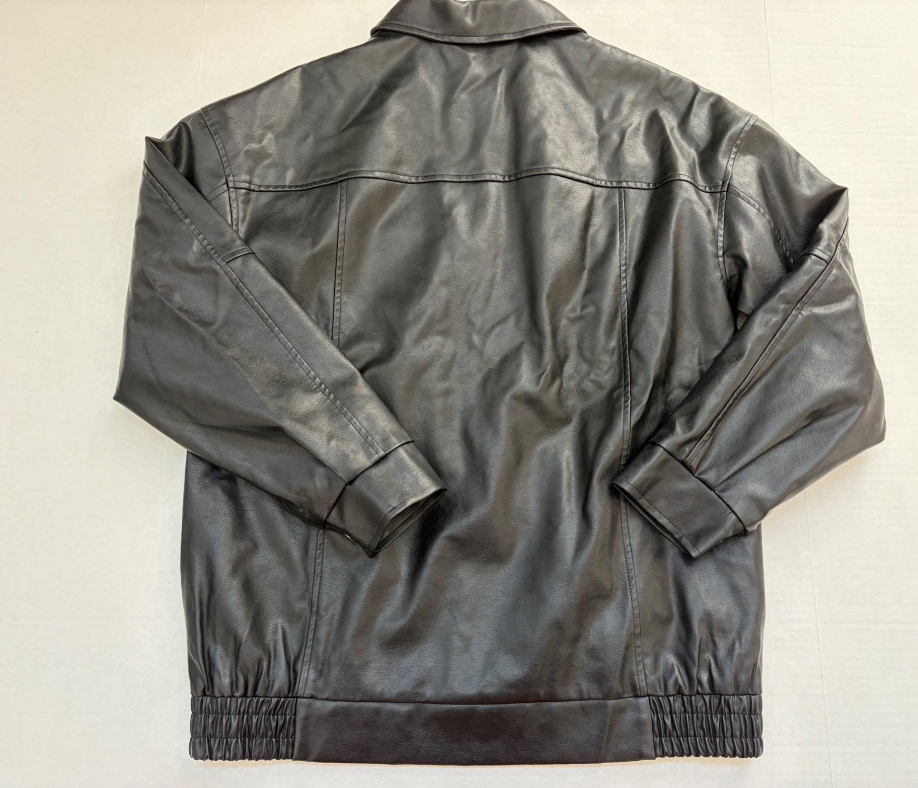 Trendy Queen Jackets/Coats Medium Black Faux Leather, Cotton, Polyester