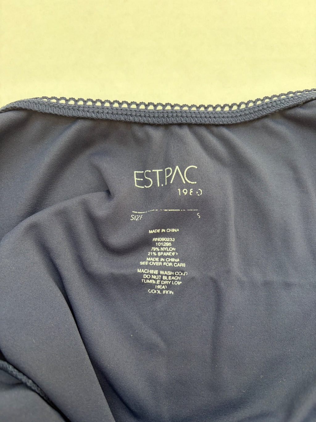 ESTPAC Tops Small Navy Blue Nylon, Spandex/Elastane blend