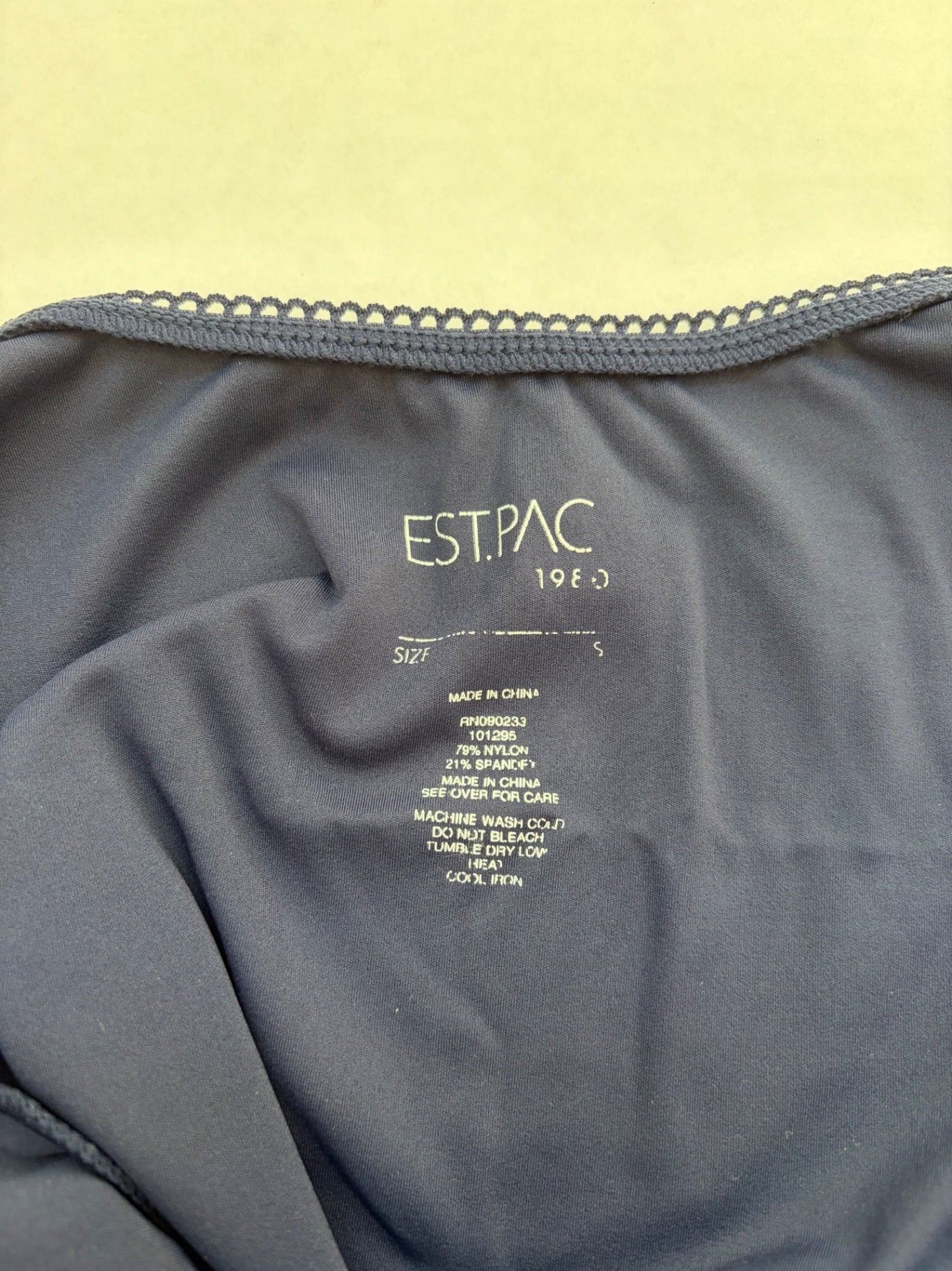 ESTPAC Tops Small Navy Blue Nylon, Spandex/Elastane blend