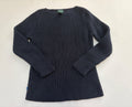 Lauren Ralph Lauren Sweater Medium Navy Blue Knitted fabric, Cotton