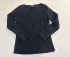 Lauren Ralph Lauren Sweater Medium Navy Blue Knitted fabric, Cotton