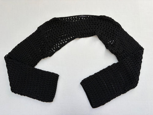 COTTON CANDY LA Sweater Small Black Crochet Yarn, Polyester